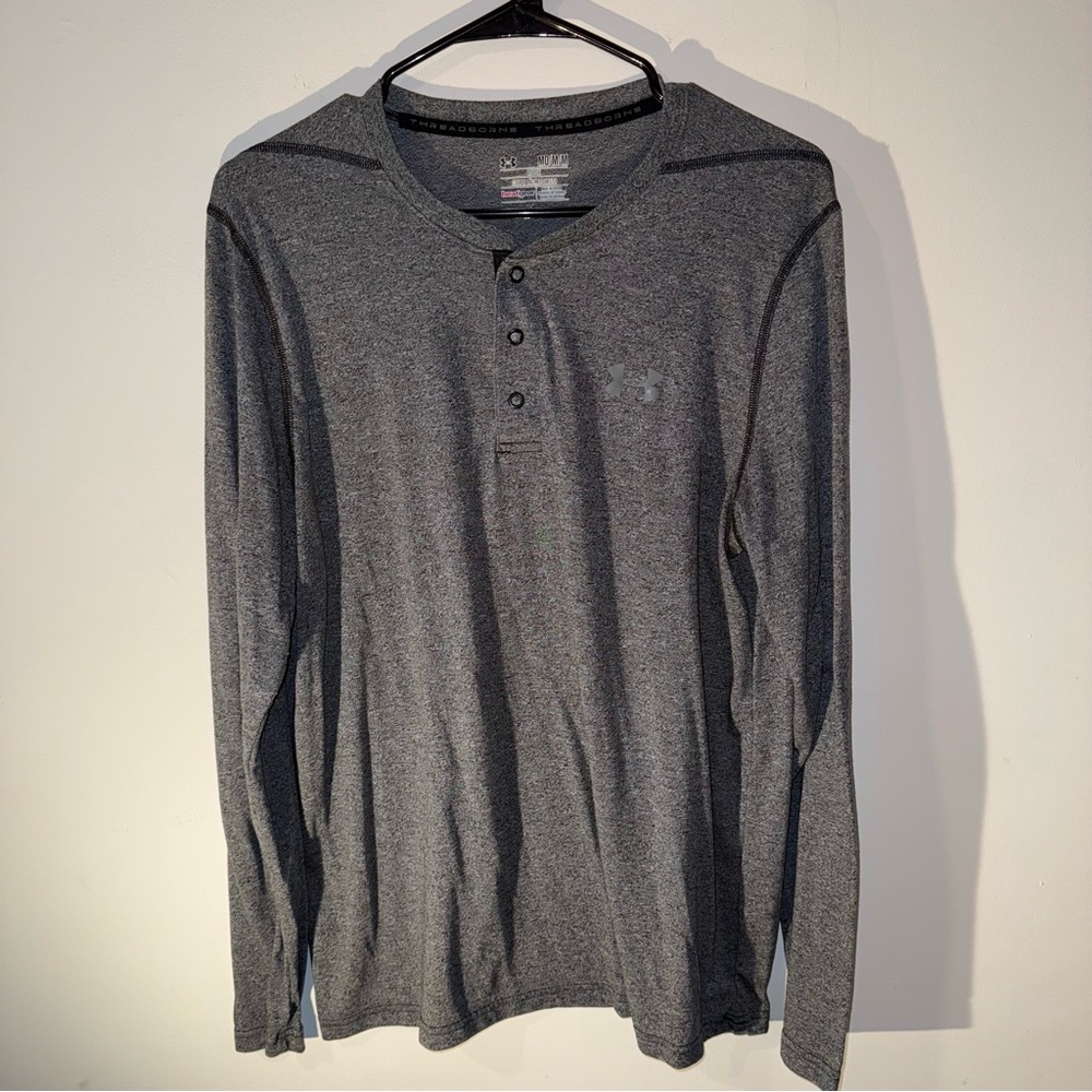 Under Armour Men's Size MD Threadborne LS Henley